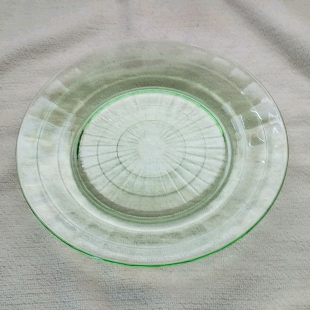 Vintage Light Green Glass Plate
